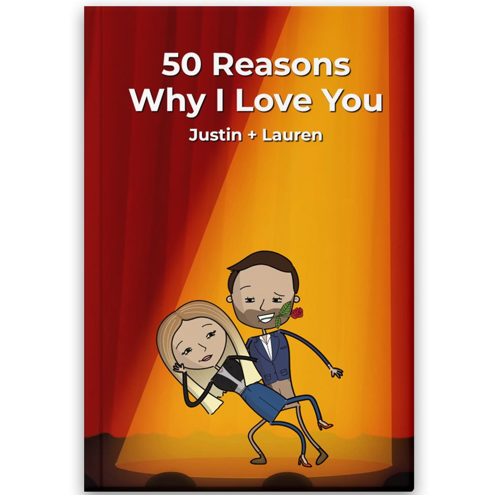 Personalized Love Book | 50 Reasons I Love You | Gift for Valentine's Day, Anniversary, Birthday | LoveBook