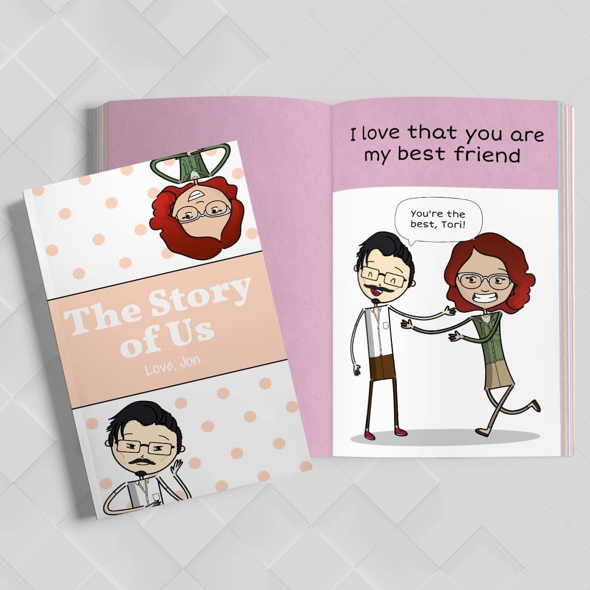 Personalised Our Story of Love Couples Book, Mini Keepsake Valentine's Day  Book, Story of Love Book for Couples, Love Story, Wedding Book 